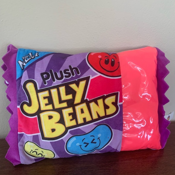 Jelly Beans Plush Pillow - Purple and Neon Pink - Picture 1 of 9